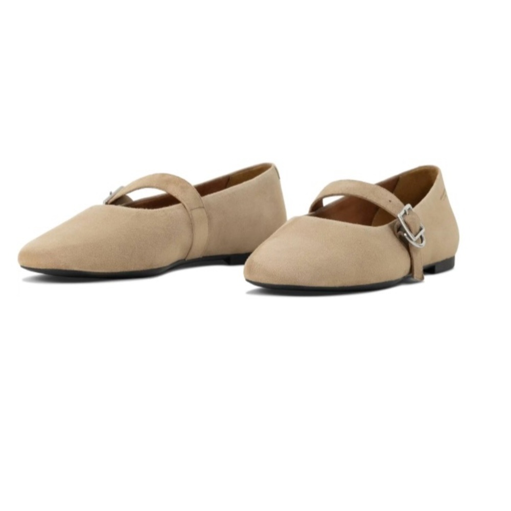 Vagabond Shoemakers Jolin Suede Mary Jane Flats in Nougat EUR 39 US 9